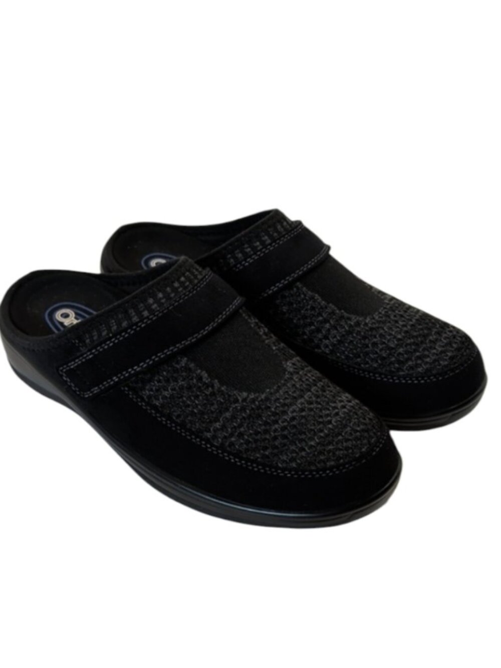 Orthofeet Women's Orthopedic Stretch Knit Louise Black Slip-On Shoes Size 7.5